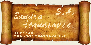 Sandra Atanasović vizit kartica